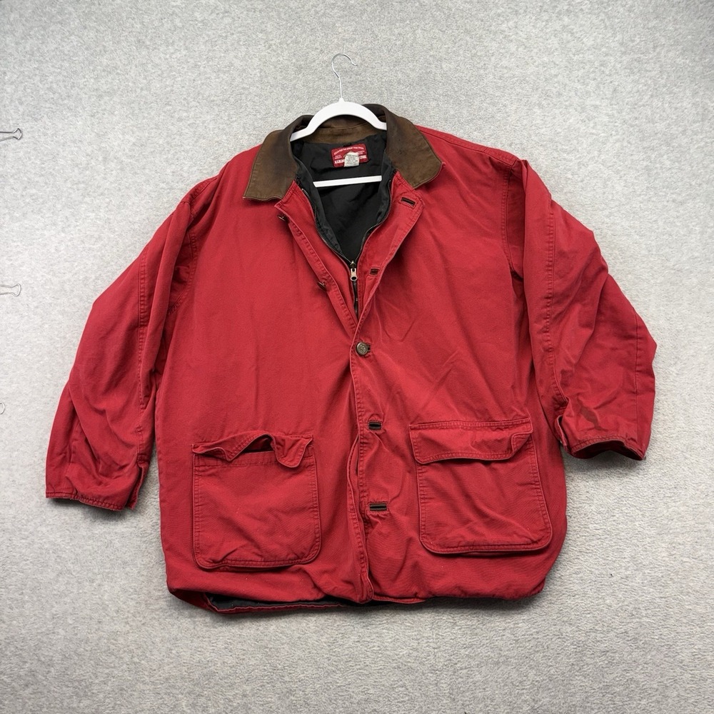 Vintage Marlboro Country Store Jacket Chore Coat Mens Size XL Red 90s Western‎